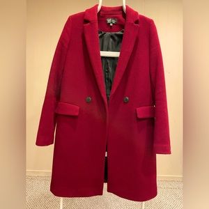 ZARA trf Burgundy Coat